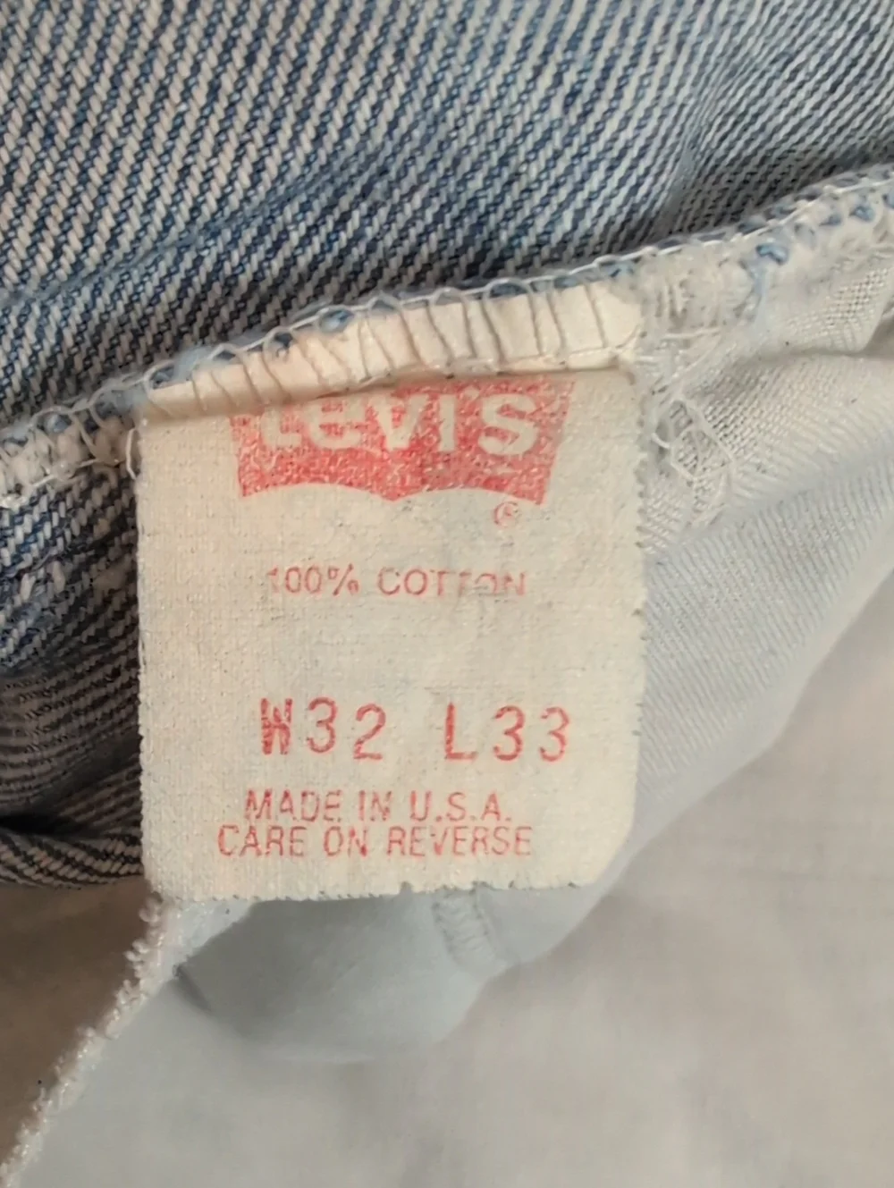 Vintage Levi's Orange Tab Denim Jeans Mens size 32 Waist 33 Length